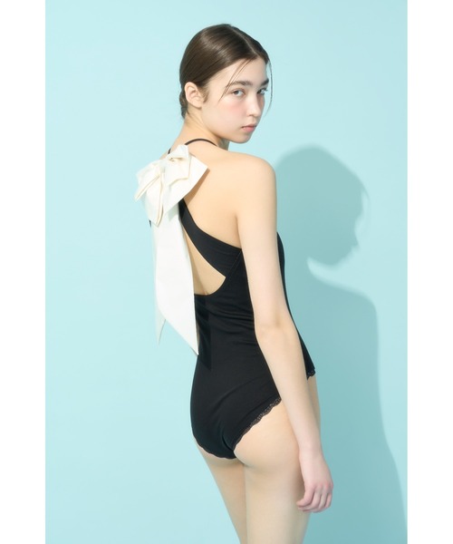 LILY BROWN（リリーブラウン）の「【LILY BROWN Lingerie】バックリボンボディスーツ（その他アンダーウェア/インナー・レディース・アイボリー/ブラック・FREE）」の13枚目の写真