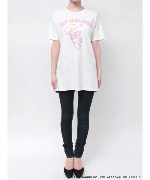 RESEXXY(リゼクシー)の「【メロクロコラボ】リボンポイントビッグTシャツ(Tシャツ/カットソー・レディース・ホワイト/ピンク・FREE)」の16枚目の写真