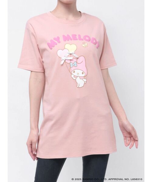 RESEXXY(リゼクシー)の「【メロクロコラボ】リボンポイントビッグTシャツ(Tシャツ/カットソー・レディース・ホワイト/ピンク・FREE)」の13枚目の写真