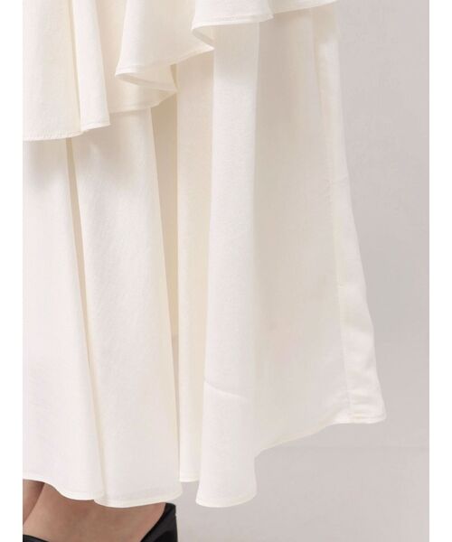 TONAL（トーナル）の「リボン付ティアードフレアスカート（スカート・レディース・ブルー/ベージュ/オフホワイト・MEDIUM）」の15枚目の写真