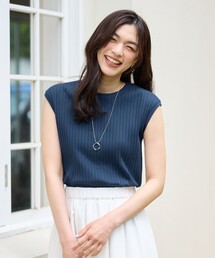 汗ジミ防止テレコノースリーブプルオーバー