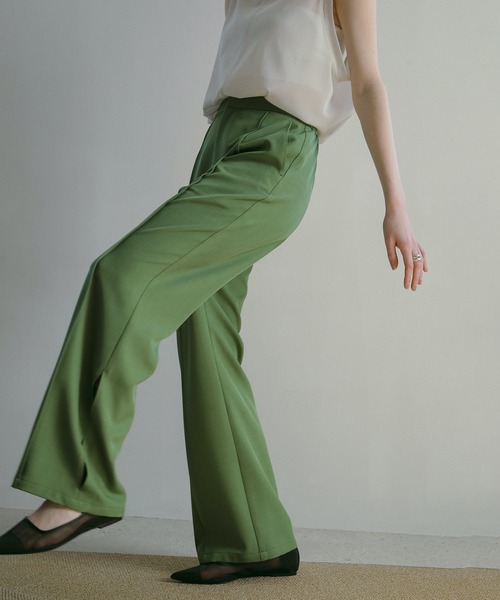 MANOF(マノフ)の「HEM SLIT PANTS(その他パンツ・レディース・グリーン/ブラウン/アイボリー・S/M)」の1枚目の写真