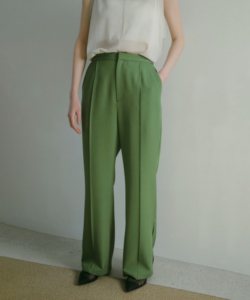 MANOF(マノフ)の「HEM SLIT PANTS(その他パンツ・レディース・グリーン/ブラウン/アイボリー・S/M)」の14枚目の写真