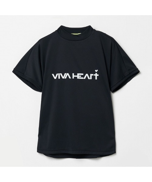 VIVA HEART(ビバハート)の「【VIVA HEART/GOLF】ハートバックダブルメッシュ半袖モックネック(シャツ/ブラウス・レディース・ブラック/ライトベージュ/ホワイト・40)」の3枚目の写真
