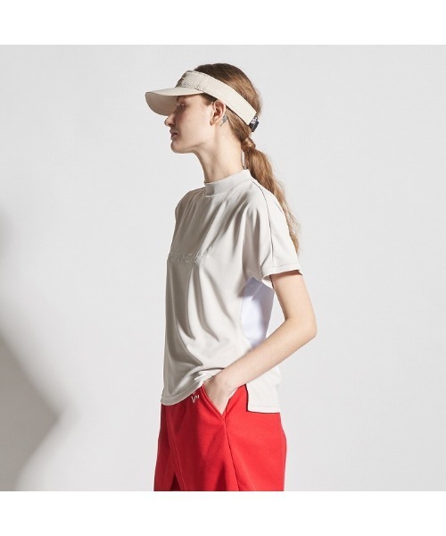 VIVA HEART(ビバハート)の「【VIVA HEART/GOLF】ハートバックダブルメッシュ半袖モックネック(シャツ/ブラウス・レディース・ブラック/ライトベージュ/ホワイト・40)」の6枚目の写真