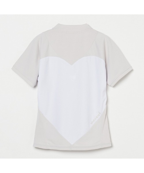 VIVA HEART(ビバハート)の「【VIVA HEART/GOLF】ハートバックダブルメッシュ半袖モックネック(シャツ/ブラウス・レディース・ブラック/ライトベージュ/ホワイト・40)」の9枚目の写真