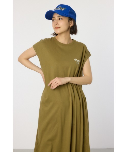 RODEO CROWNS WIDE BOWL（ロデオクラウンズワイドボウル）の「配色ステッチノースリーブワンピース（ワンピース・レディース・ライトカーキ/オレンジ/ブラック/オフホワイト・FREE）」の22枚目の写真