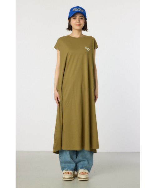 RODEO CROWNS WIDE BOWL（ロデオクラウンズワイドボウル）の「配色ステッチノースリーブワンピース（ワンピース・レディース・ライトカーキ/オレンジ/ブラック/オフホワイト・FREE）」の21枚目の写真