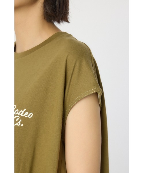 RODEO CROWNS WIDE BOWL（ロデオクラウンズワイドボウル）の「配色ステッチノースリーブワンピース（ワンピース・レディース・ライトカーキ/オレンジ/ブラック/オフホワイト・FREE）」の15枚目の写真