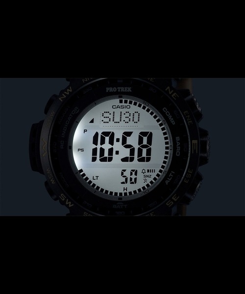 PRO TREK（プロトレック）の「Climber Line（クライマーライン） / 電波ソーラー / PRW-35LD-5JF（デジタル腕時計・メンズ・ダークブラウン・FREE）」の2枚目の写真