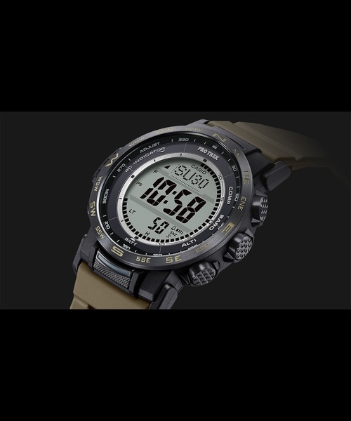 PRO TREK（プロトレック）の「Climber Line（クライマーライン） / 電波ソーラー / PRW-35LD-5JF（デジタル腕時計・メンズ・ダークブラウン・FREE）」の4枚目の写真