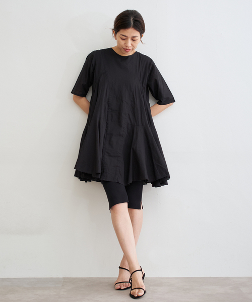 IENA（イエナ）の「《追加》AAYUSHI/アユーシ ボリュームフレアハーフスリーブワンピース（ワンピース・レディース・ブラック/ホワイト・FREE）」の13枚目の写真
