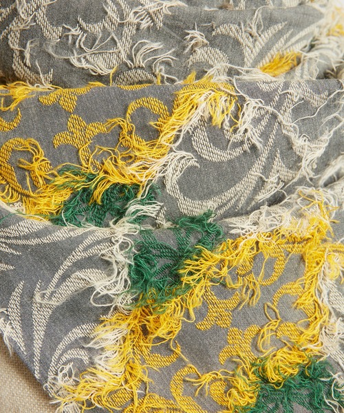 gomme（ゴム）の「ダマスクJQストール（ストール/ショール・レディース・チャコールグレー/ブラック・FREE）」の6枚目の写真