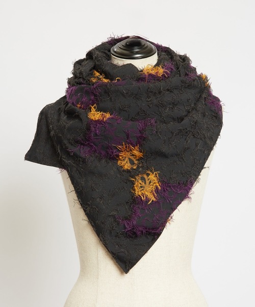 gomme（ゴム）の「ダマスクJQストール（ストール/ショール・レディース・チャコールグレー/ブラック・FREE）」の9枚目の写真