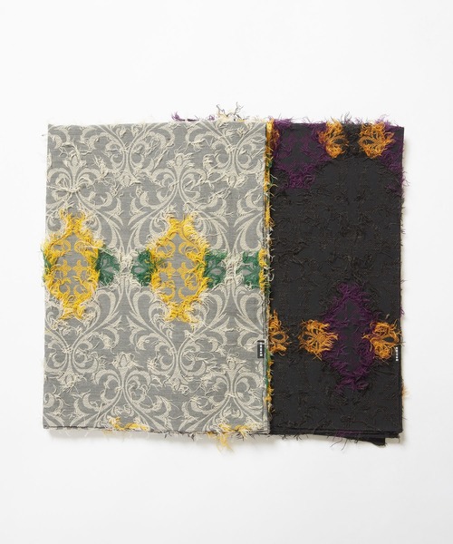 gomme（ゴム）の「ダマスクJQストール（ストール/ショール・レディース・チャコールグレー/ブラック・FREE）」の3枚目の写真