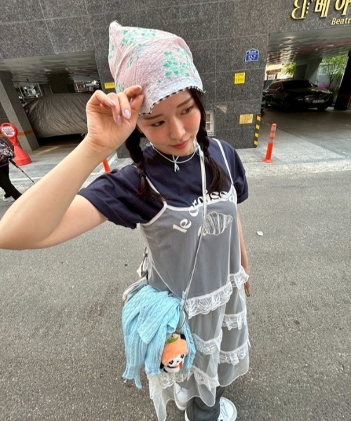ipugo(イプゴ)の「ipugo/イプゴ レイヤードレースキャミワンピース 秋物 秋服 2026年秋冬(ワンピース・レディース・ブラック/ホワイト・FREE)」の16枚目の写真