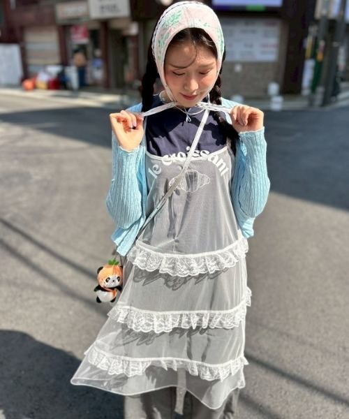 ipugo(イプゴ)の「ipugo/イプゴ レイヤードレースキャミワンピース 秋物 秋服 2026年秋冬(ワンピース・レディース・ブラック/ホワイト・FREE)」の14枚目の写真