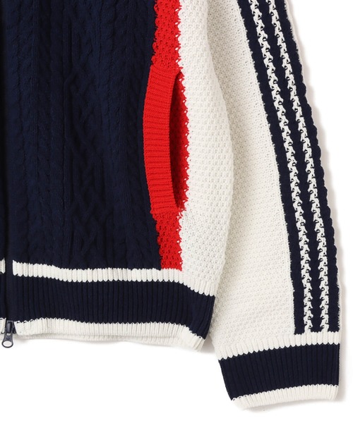 adidas（アディダス）の「adidas RETRO REMIX CARDIGAN / アディダス レトロ リミックス カーディガン（カーディガン/ボレロ・メンズ・インディゴブルー・S/M/L/XL/XXL）」の5枚目の写真