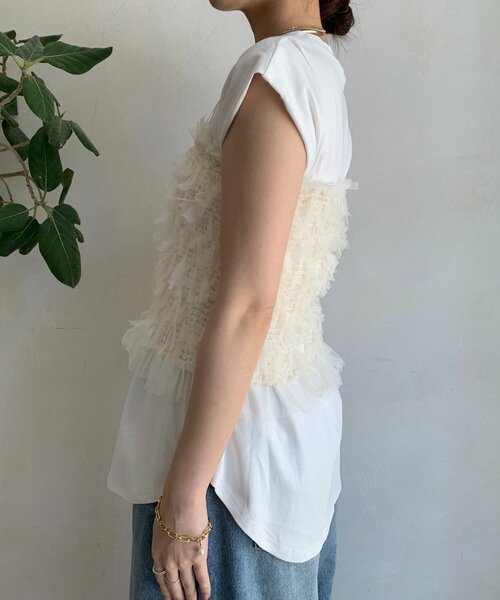 WEB限定】 フリルビスチェドッキングトップス | DOUDOU(ドゥドゥ