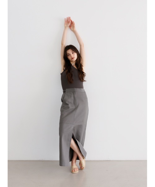 Katrin TOKYO(カトリーントーキョー)の「cut-out chino skirt(スカート・レディース・グレー/ベージュ・XS/S/M/S-Short)」の2枚目の写真