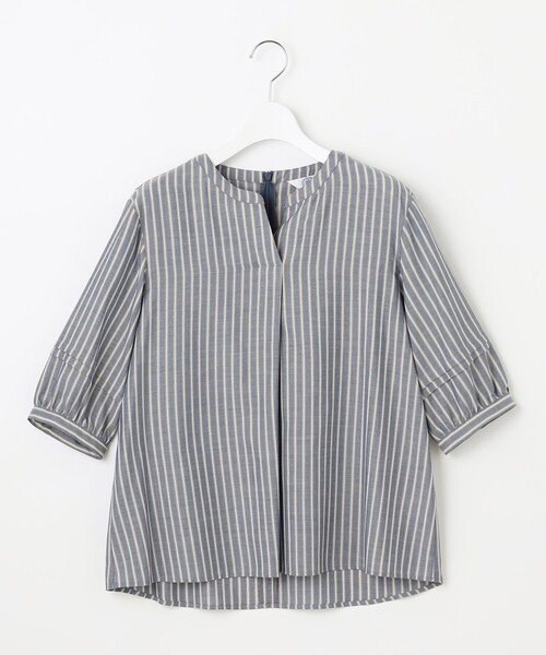 J.PRESS(ジェイプレス)の「【洗える】ウォッシャブルキュプラツイル キーネック ブラウス(シャツ/ブラウス・レディース・ネイビー系1/ホワイト系1/ブラック系3/パープル系3・9/11)」の16枚目の写真