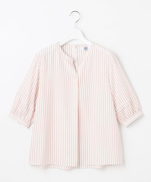 J.PRESS(ジェイプレス)の「【洗える】ウォッシャブルキュプラツイル キーネック ブラウス(シャツ/ブラウス・レディース・ネイビー系1/ホワイト系1/ブラック系3/パープル系3・9/11)」の18枚目の写真