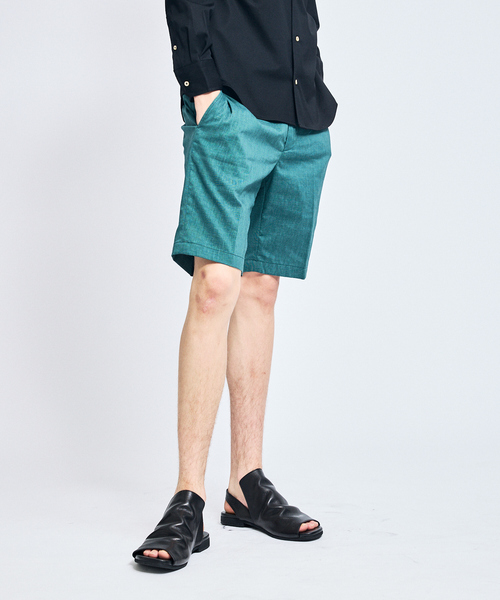 ABAHOUSE(アバハウス)の「ソロストレッチ リネン イージーショートパンツ / セットアップ対応(その他パンツ・メンズ・ベージュ/ネイビー/グリーン/ブラウン系その他2・44/46/48)」の4枚目の写真