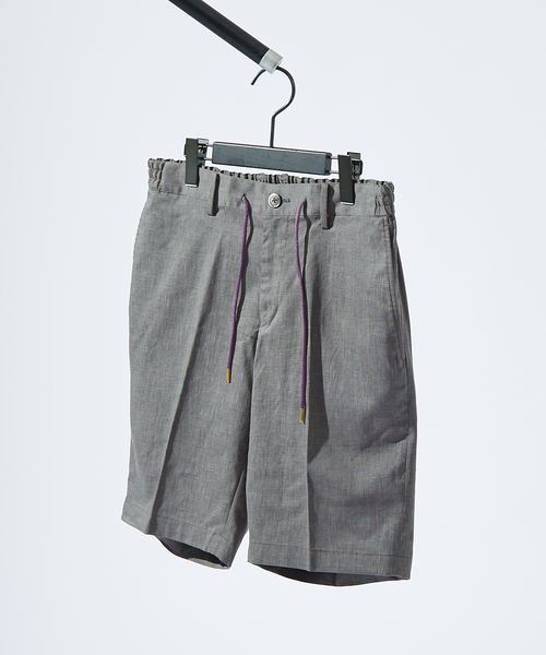 ABAHOUSE(アバハウス)の「ソロストレッチ リネン イージーショートパンツ / セットアップ対応(その他パンツ・メンズ・ベージュ/ネイビー/グリーン/ブラウン系その他2・44/46/48)」の2枚目の写真