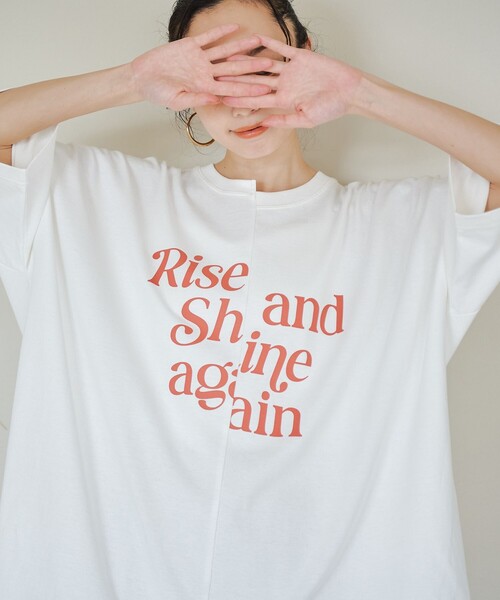 PENNEYS(ぺニーズ)の「PENNEYS別注 リメイクBIG-Tシャツ(Tシャツ/カットソー・レディース・オフホワイト/ダークグレー/ロイヤルブルー・FREE)」の1枚目の写真