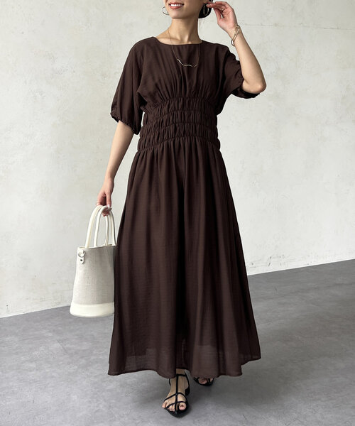 Chez toi（シェトワ）の「ウエストシャーリングワンピース（ワンピース・レディース・ホワイト/ブラウン/グリーン・FREE）」の17枚目の写真