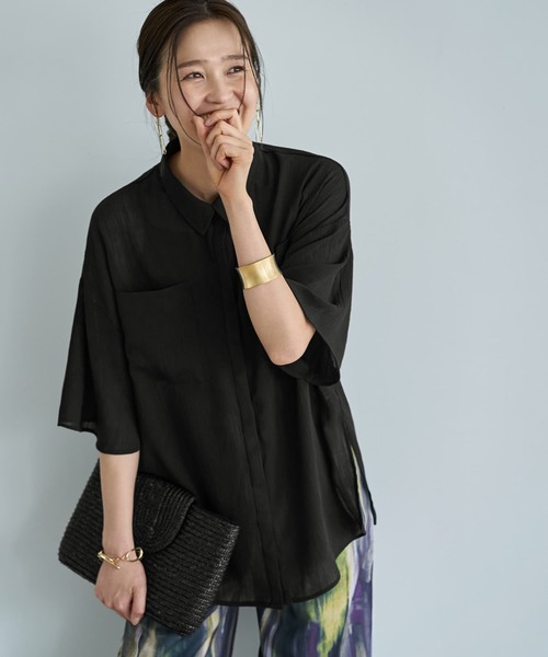 ブラウス シャツ シアーワイドスリーブ半袖シャツ レディース URBAN RESEARCH ブラウス シャツ シアーワイドスリーブシャツ