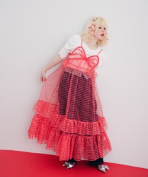 monepine（モネピネ）の「gingham check cami dress/ギンガムチェックキャミワンピース（ワンピース）」