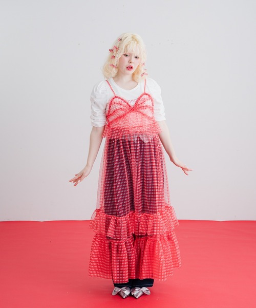 gingham check cami dress/ギンガムチェックキャミワンピース