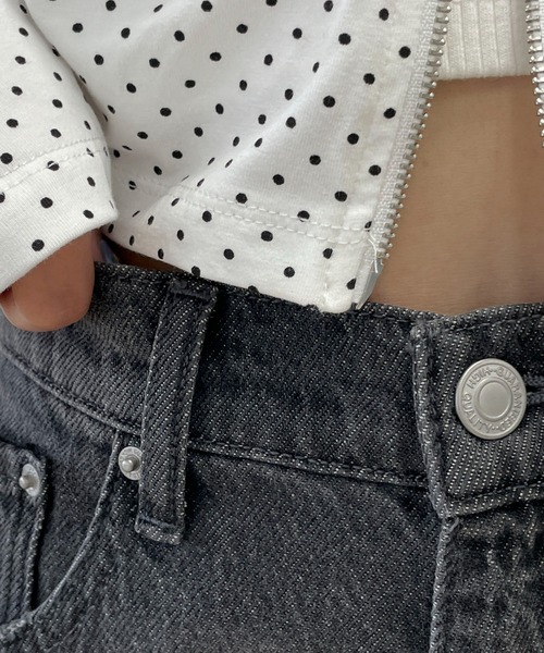 WEGO(ウィゴー)の「WEGO/サマーデニムルーズワイドパンツ(デニムパンツ・レディース・コバルトブルー/ライトインディゴブルー/ブラック系2・SMALL/MEDIUM)」の7枚目の写真