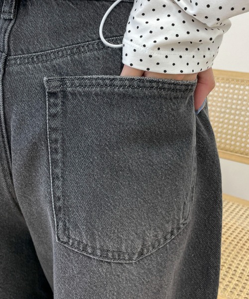 WEGO(ウィゴー)の「WEGO/サマーデニムルーズワイドパンツ(デニムパンツ・レディース・コバルトブルー/ライトインディゴブルー/ブラック系2・SMALL/MEDIUM)」の9枚目の写真