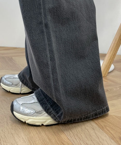 WEGO(ウィゴー)の「WEGO/サマーデニムルーズワイドパンツ(デニムパンツ・レディース・コバルトブルー/ライトインディゴブルー/ブラック系2・SMALL/MEDIUM)」の10枚目の写真