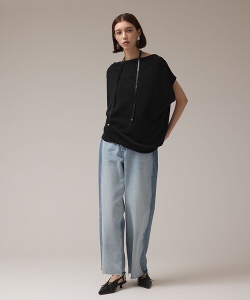 Diagram(ダイアグラム)の「ラメドレープカットトップ(Tシャツ/カットソー・レディース・ブラック/シルバー/ピンク・36)」の18枚目の写真