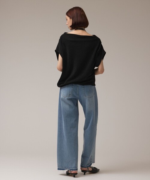 Diagram(ダイアグラム)の「ラメドレープカットトップ(Tシャツ/カットソー・レディース・ブラック/シルバー/ピンク・36)」の19枚目の写真