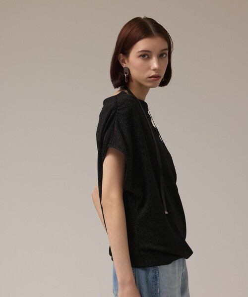 Diagram(ダイアグラム)の「ラメドレープカットトップ(Tシャツ/カットソー・レディース・ブラック/シルバー/ピンク・36)」の20枚目の写真