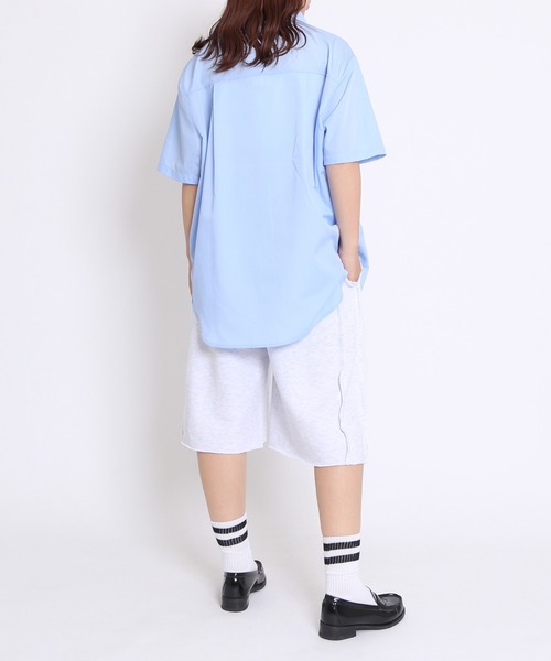 PUNYUS（プニュズ）の「カットオフハーフスウェットパンツ（スウェットパンツ・レディース・杢グレー/ブラック/ホワイト系その他/パープル・1/2/3/4）」の7枚目の写真