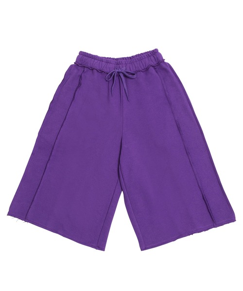 PUNYUS（プニュズ）の「カットオフハーフスウェットパンツ（スウェットパンツ・レディース・杢グレー/ブラック/ホワイト系その他/パープル・1/2/3/4）」の13枚目の写真