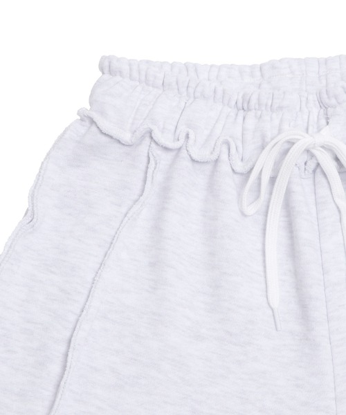 PUNYUS（プニュズ）の「カットオフハーフスウェットパンツ（スウェットパンツ・レディース・杢グレー/ブラック/ホワイト系その他/パープル・1/2/3/4）」の16枚目の写真