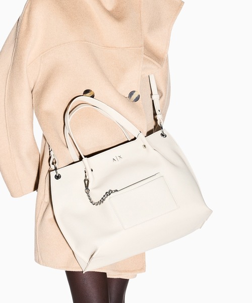 A|X アルマーニ エクスチェンジ】AXロゴ ミディアムトートバッグ