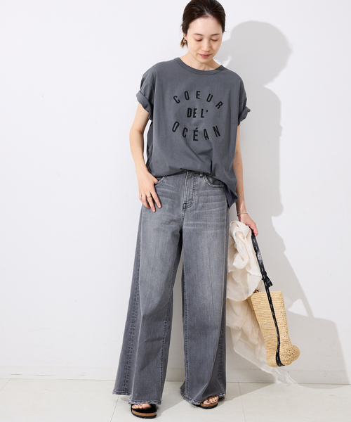 ⭐2025春夏⭐【新品タグ付】スローブイエナ▫USA コットンロゴプリントTEE セール】USAコットンロゴプリントTEE（Tシャツ/カットソー