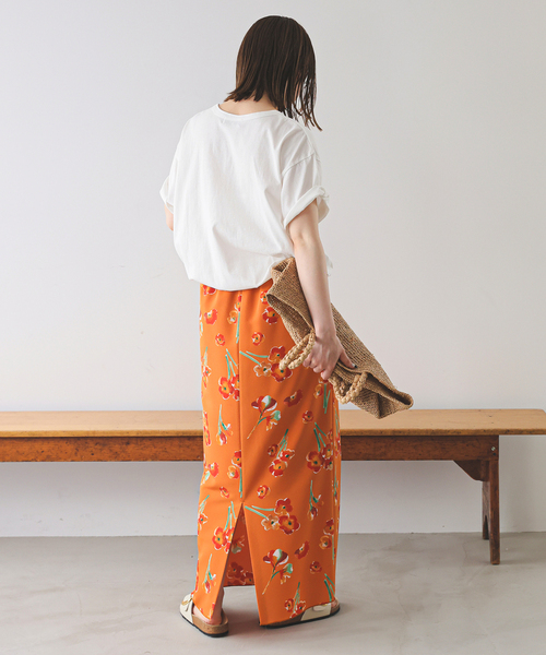 SLOBE IENA（スローブイエナ）の「USAコットンロゴプリントTEE（Tシャツ/カットソー・レディース・ホワイト/チャコールグレー・FREE）」の9枚目の写真