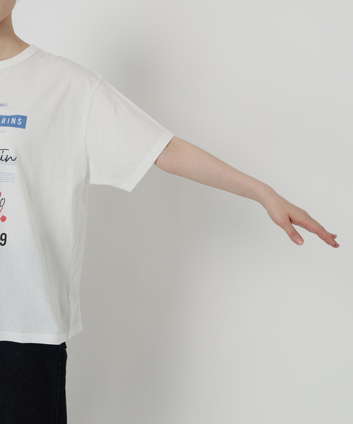 ⭐2025春夏⭐【新品タグ付】スローブイエナ▫USA コットンロゴプリントTEE ⭐2025春夏⭐【新品タグ付】スローブイエナ▫USA コットンロゴ