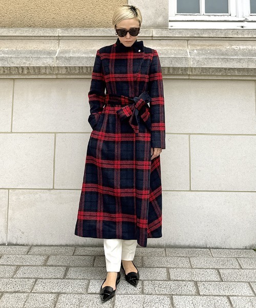 JENNE(ジェンヌ)の「フレンチシックウールコート(その他アウター・レディース・ネイビー/レッド・SMALL/MEDIUM/LARGE)」の2枚目の写真