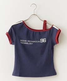 ワンショルダー」に該当するTシャツ/カットソー（ショート丈