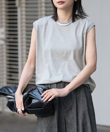 【美品/2025/SS】TANDEY オローネ *イルトリムベスト*ブラウングレーノースリーブカットソー無地(m33-2506-177)【80G52】 Tシャツ・カットソー — Northmall（旧Otto）