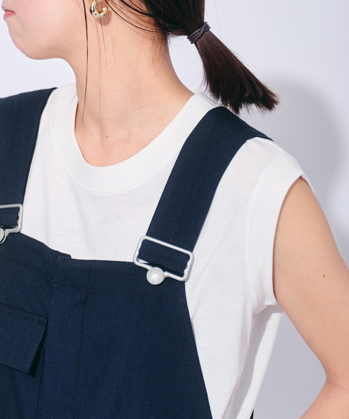 JOURNAL STANDARD（ジャーナルスタンダード）の「《追加4》汗ジミ防止天竺ノースリーブ（Tシャツ/カットソー・レディース・チャコールグレー/ブラック系その他/ホワイト・FREE）」の16枚目の写真